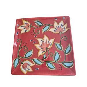 Gail Pittman Southern Living at Home Red Bountiful 13 Square Platter Party Decor